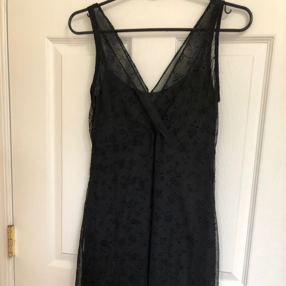 Esprit, Black Dress, Vintage Floral Lace, Size 3/4 (equivalent to XS/S) - Picture 1 of 8